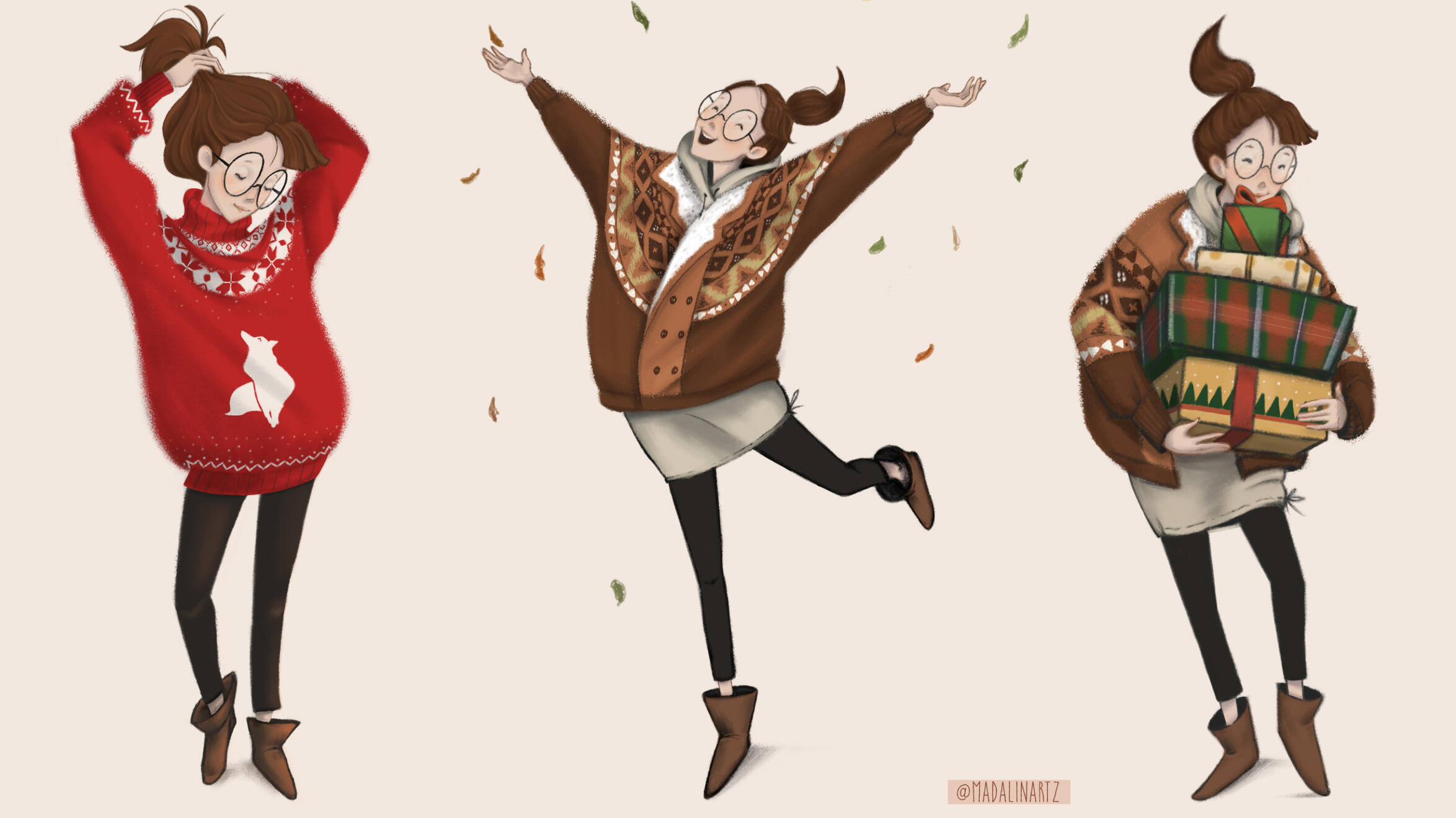 enjoying Christimas time, digital