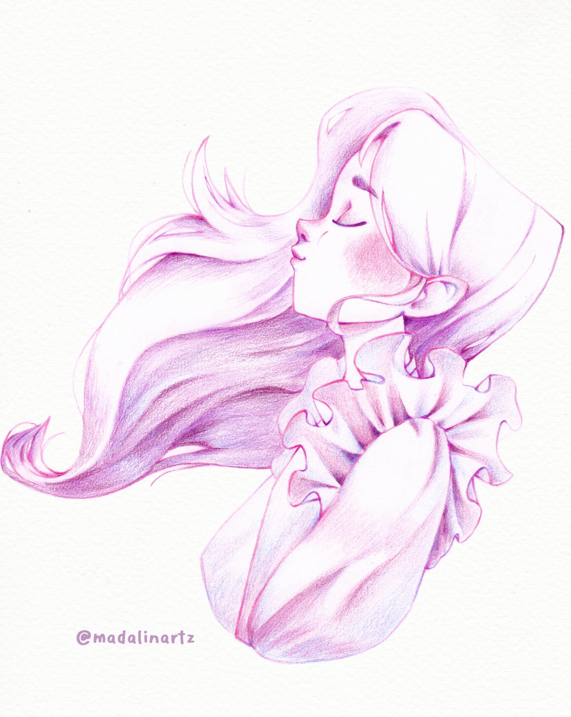 colored pencils portrait